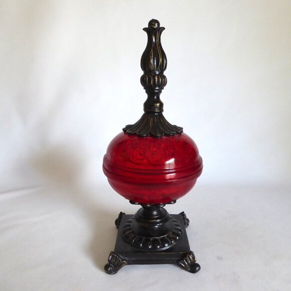 NEW 13.5” HEMISPHERES BRAND VICTORIAN STYLE COVERED LIDDED DECORATIVE BOWL DISH - Picture 4 of 9